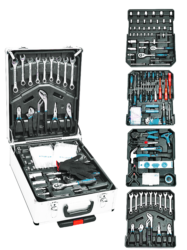 124pcs Tool sets with Aluminium Trolley 